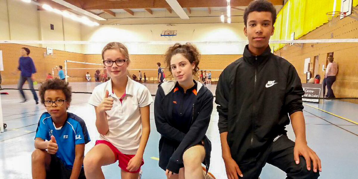 TIF1 2017 18 Jeunes USEEBadminton Maud Lefort Swann Elia Yohann Perou Ethan Perou