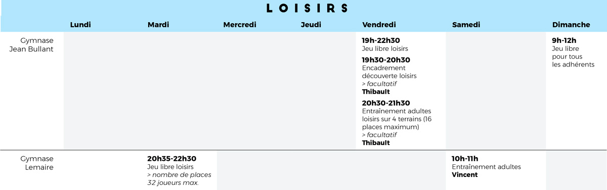Loisirs