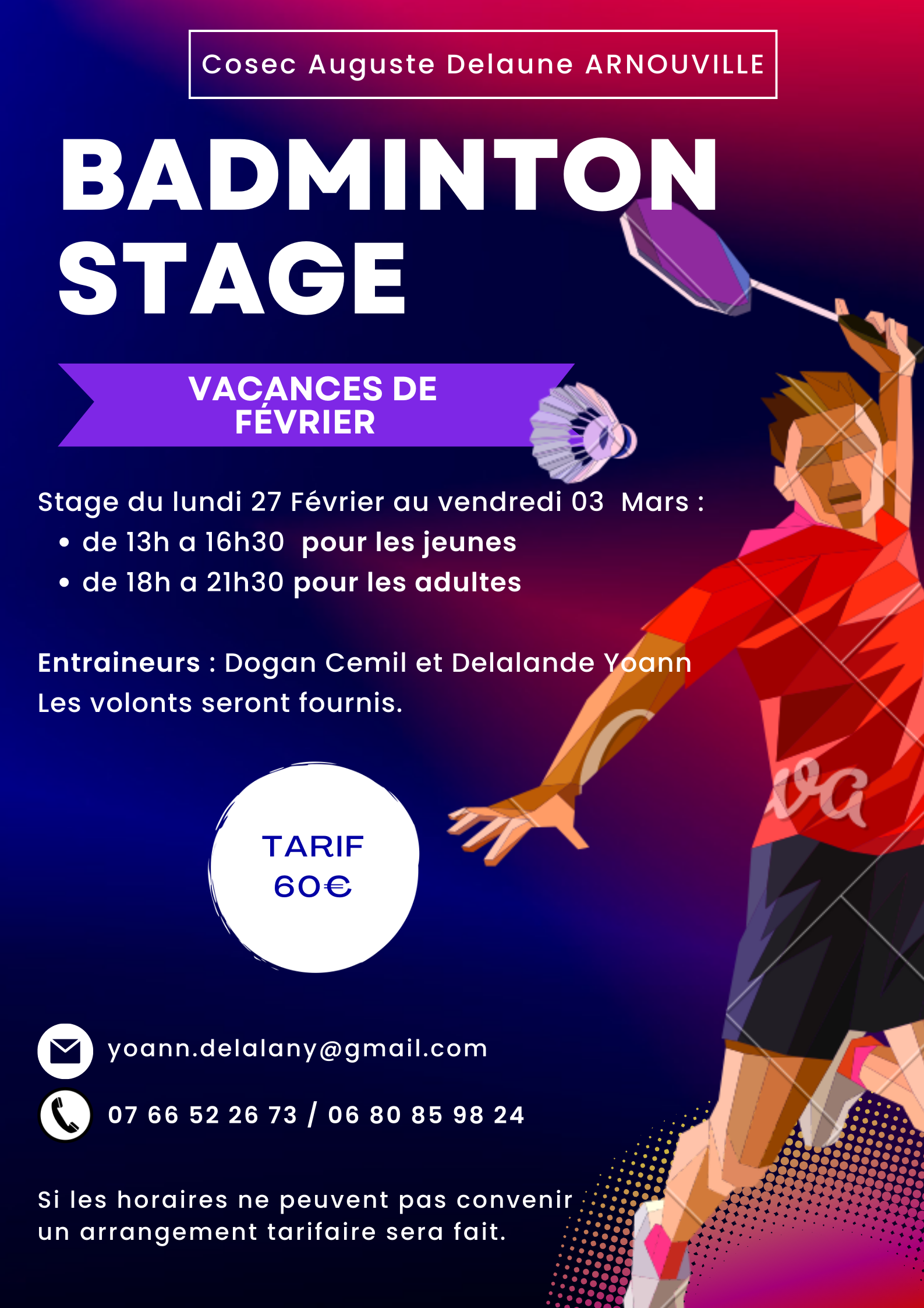 affiche stage févier2023